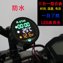 DL250 motorcycle voltmeter thermometer flying schedule 150NK modified three-in-one electronic LCD display