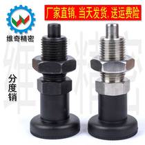 Indexing pin knob plunger Carbon steel reset type positioning column PXA PXK M10M12M16M20 Spot