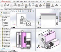 Design of fruit melon sliced cutting machine with CAD drawing solidworks three-dimensional model and note