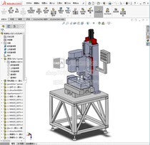 High speed electric spark slapped pore machine tool machine structural design with CAD diagrams solidworks three-dimensional and illustrated