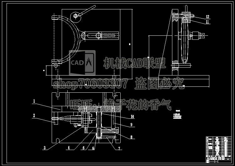 Clamp design with CAD drawings and notes for three-four-gear fork-fork parts machining process and milling flat chamfer