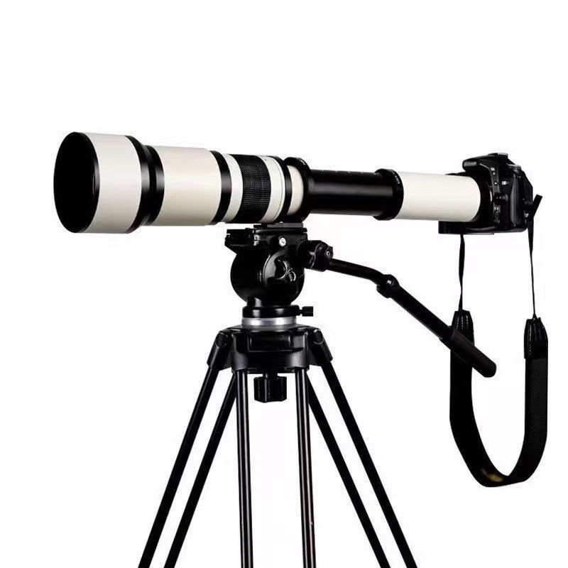 650-1300mm Ultra-Long Zoom Telephoto Manual Lens with 2600mm Extension, Suitable for Canon and Nikon Dslr and Mirrorless Cameras