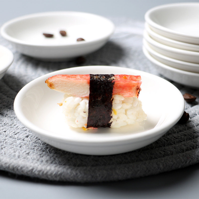 4-inch dishes, ceramic dishes, household cute bone dishes, creative garbage small dishes, vinegar dishes, soy sauce dishes, tableware