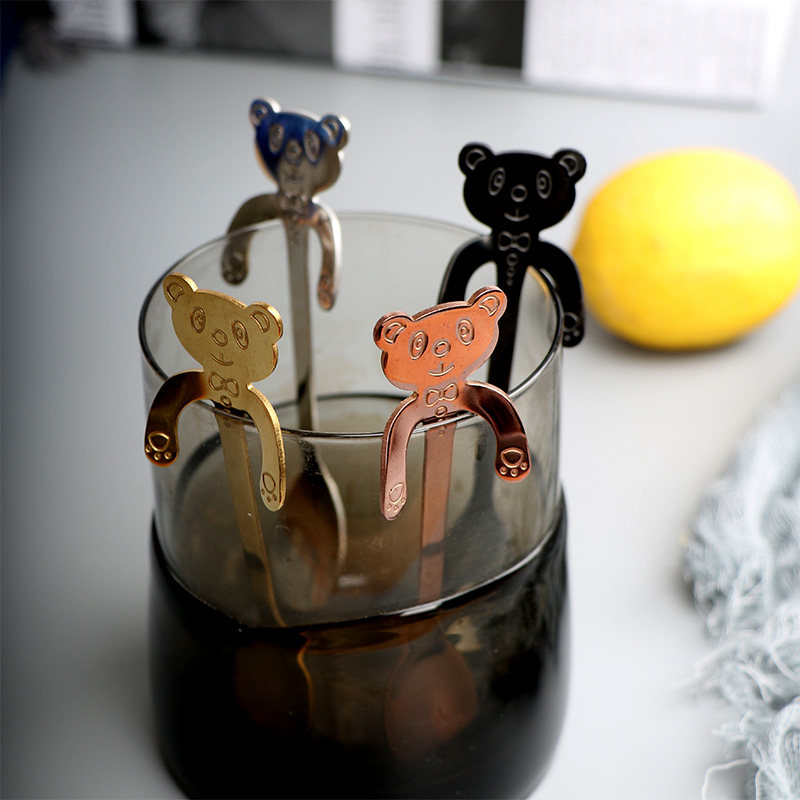 304 stainless steel spoon household long handle Korean small spoon adult eating spoon spoon