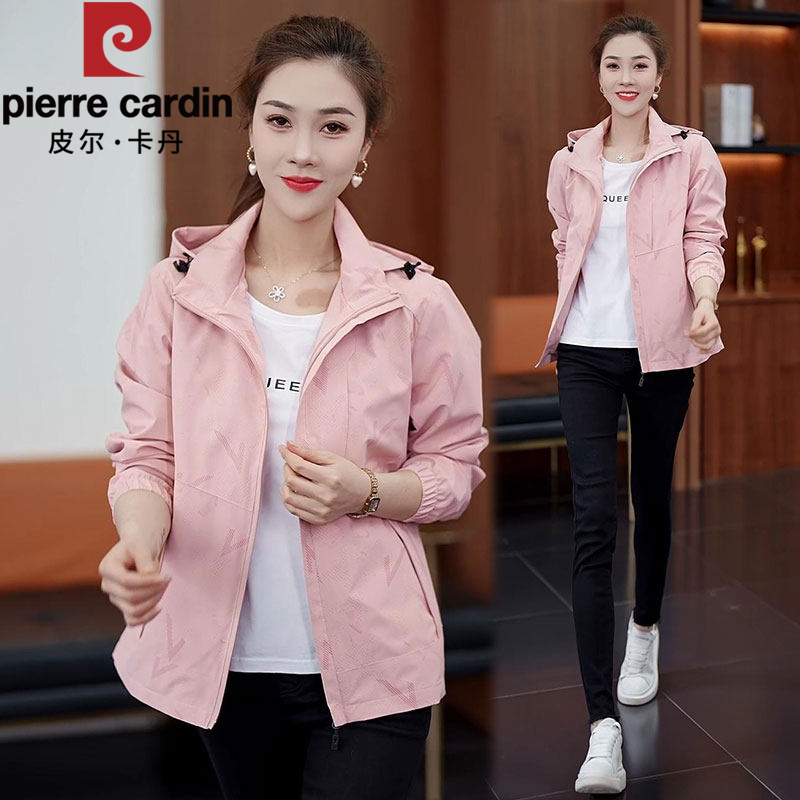 Pierre Cardin Women's Jacket for Spring and Autumn 2026, New Style, Age-Reducing, Slimming, Loose Fit, Windproof, Casual Windbreaker