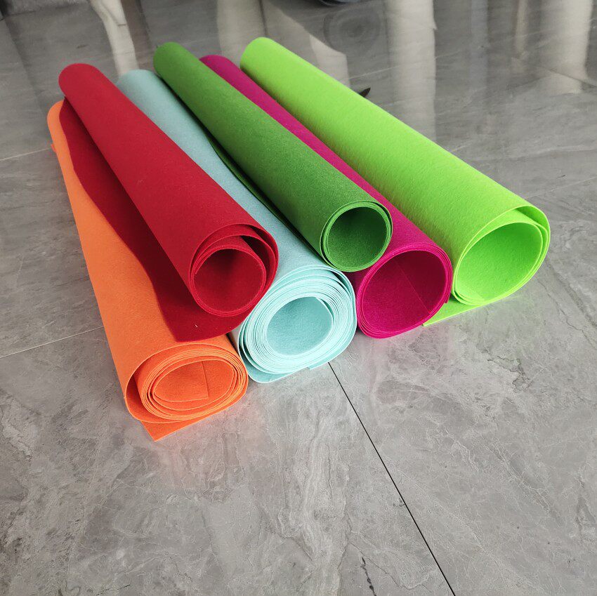 Color band Back gum Felt Cloth Nursery Wall Furnishing Unwoven Fabric Photo Wall Sticketo for a Wall Blanket Self-Adhesive