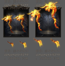 Legendary exclusive weapon material High-end advanced dragon staff weapon material Special effects PNG format WQ-11