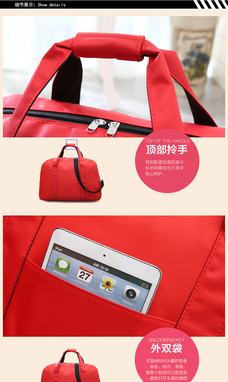Túi duffel gấp túi du lịch khoảng cách ngắn túi xách tay nữ túi du lịch công suất lớn túi du lịch túi thể dục nam thủy triều túi du lịch nam