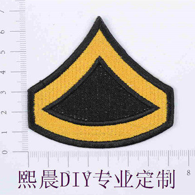 DIY U.S. military rank private armband cloth stickers magic stickers adhesive
