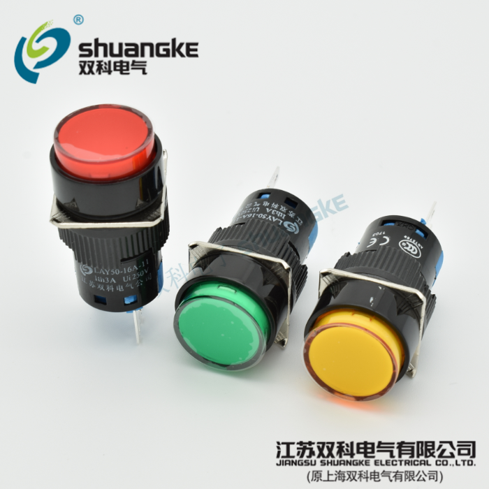 Jiangsu Bicolor Electric LAY50-16AY-11 Small Point Motion Round Self-Reset No Light 16MM Button Switch