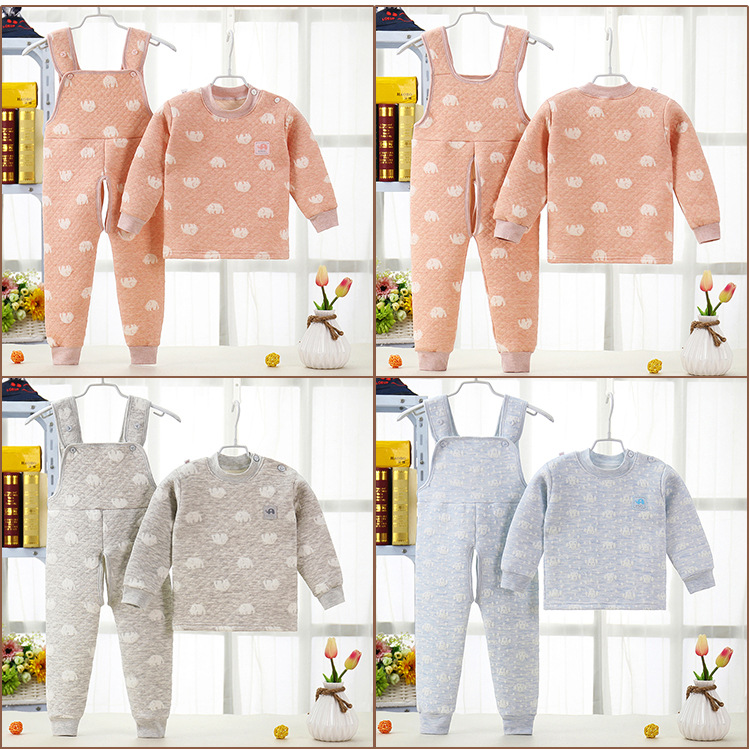 Mùa đông trẻ em quần ấm sling bé eo cao cộng với thiết kế cotton mở bụng ngáy quần trẻ sơ sinh cotton đồ lót thời trang trẻ em hàn quốc