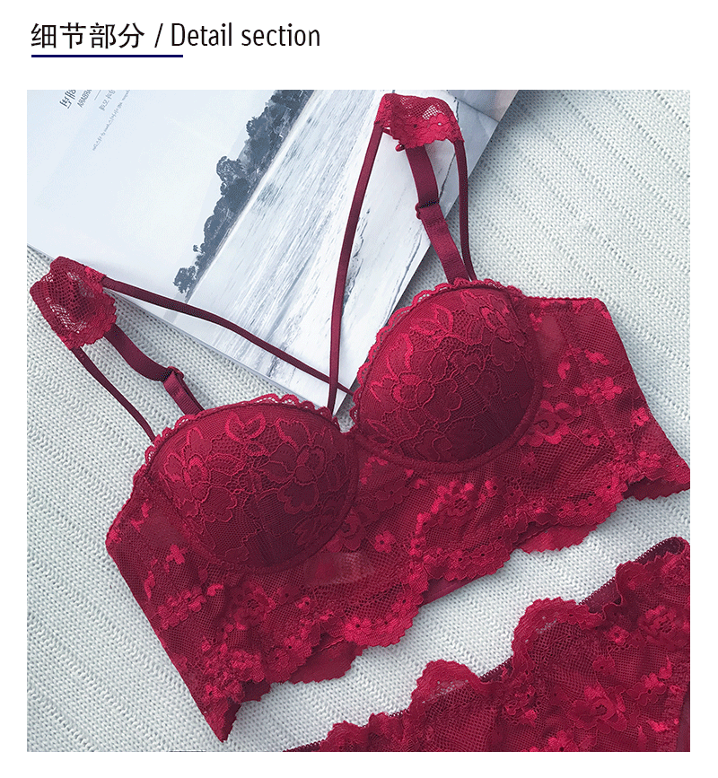 Anna mật ong cup nhỏ đồ lót nữ không có vòng thép ngực nhỏ tập hợp điều chỉnh áo ngực chéo vai dây đeo áo ngực áo ngực cho người ngực lép