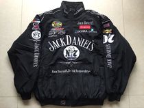 F1 racing suit College wind jacket Cotton vintage wind winter jacket cotton black A091 full embroidery spot