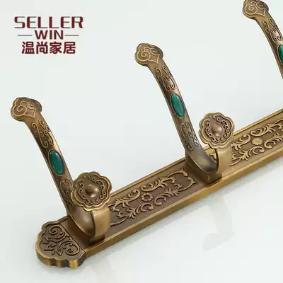 New Chinese clothes hook towel clothes adhesive hook retro coat hook wardrobe living room adhesive hook decoration wall hanging creative