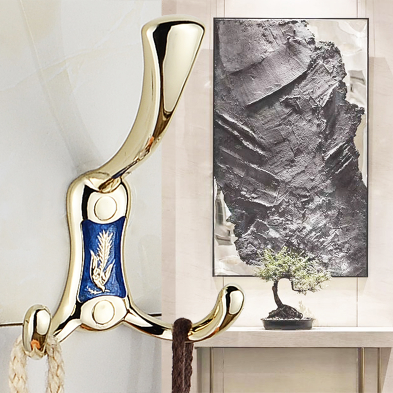 Retro Hangers Hook Single Hook Up And Down Cloak Hook Creative Door Rear Wardrobe Clothing Hook Single Solid Hook Wall-mounted