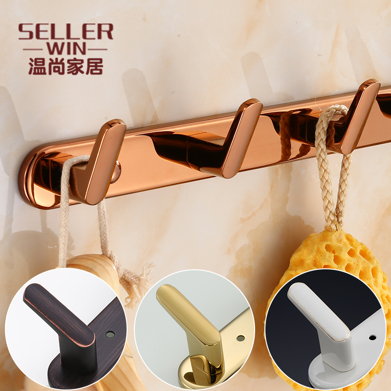 Light and luxurious hook hooks retro clothes hangers hooded hood hook row after row door rear Xuanguan wall-hanging clothes hook rose gold-Taobao