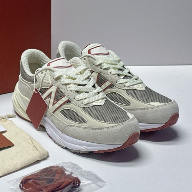 Co-Branded Lp990V6 Casual Sports Couple Shoes, New Bailun Round-Toe Color-Blocked Comfortable Non-Slip Wear-Resistant Low-Top Shoes