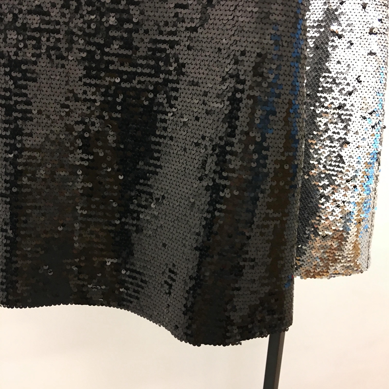 2018 mùa thu mới Châu Âu và Mỹ cao eo sequin váy sinh viên hoang dã Một từ váy váy ngắn váy mỏng quần áo của phụ nữ chân váy xếp ly dài qua gối