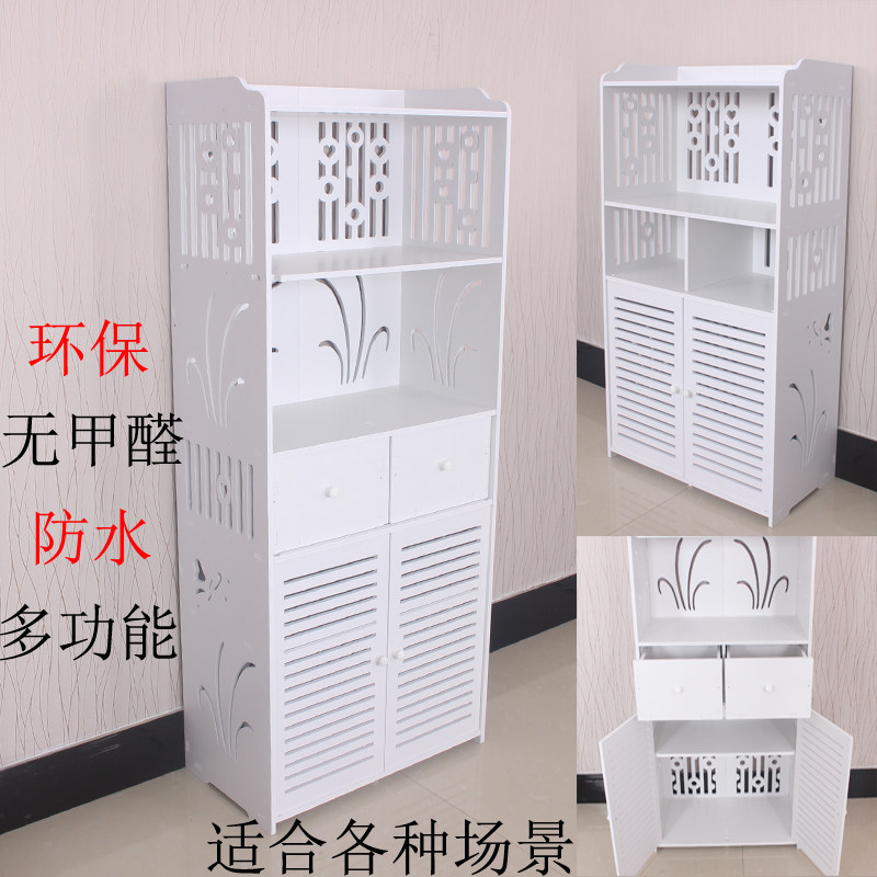 Bathroom storage cabinet Powder room crevice storage cabinet Toilet floor shelf Multi-layer waterproof toilet side cabinet