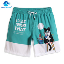 Gina Cartoon Tide Card Speed Dry 50% Shorts Mens Beach Pants Can Be Launched With Loose Big Code Little Fresh Swimming Trunks