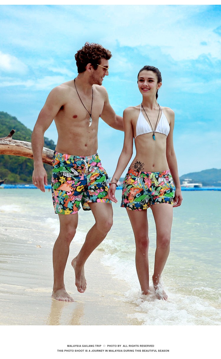 Của nam giới nhanh chóng làm khô bãi biển quần kỳ nghỉ năm-quần in kích thước lớn quần short lỏng bên bờ biển vài nữ bơi thân boyshort 	ao quần đi biển	