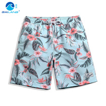 Quick-dry seaside resort beach pants mens suit large size printed shorts stretch swimming trunks swimsuit can be used in the water