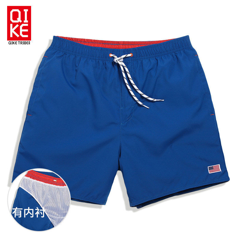 Beach Pants Men's Speed Dry Sports Seaside Resort Swimming Shorts Easy Flat Corner Swimming Pants 30% Spa Swimsuit Inner Lining