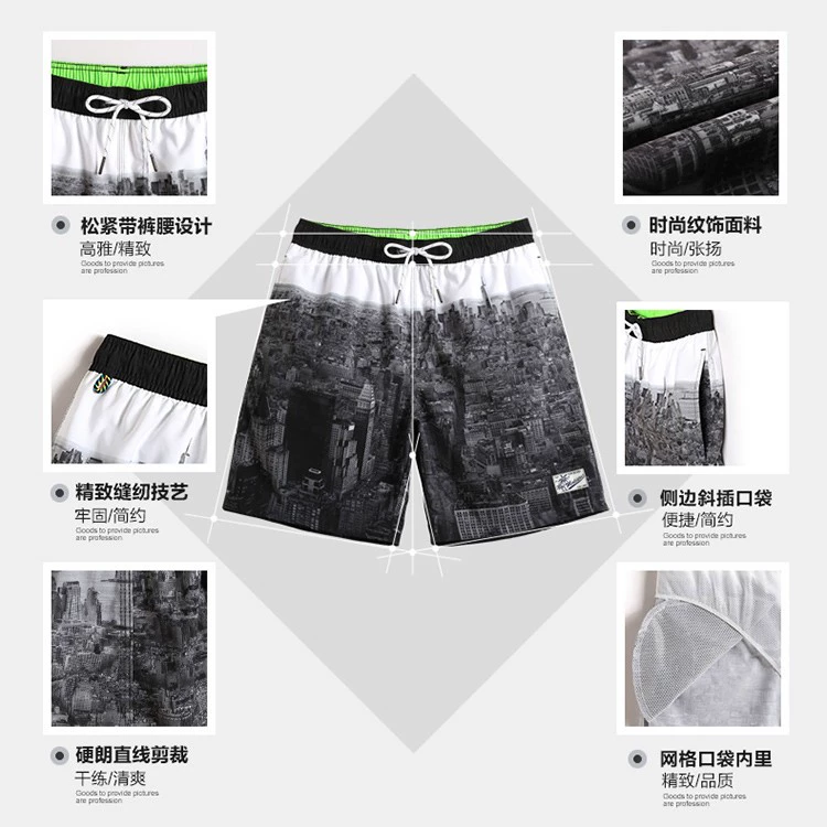 Bãi biển quần nam khô nhanh lỏng Thái Lan du lịch kỳ nghỉ năm quần quần lớn 平 in boxer shorts quần short mùa hè