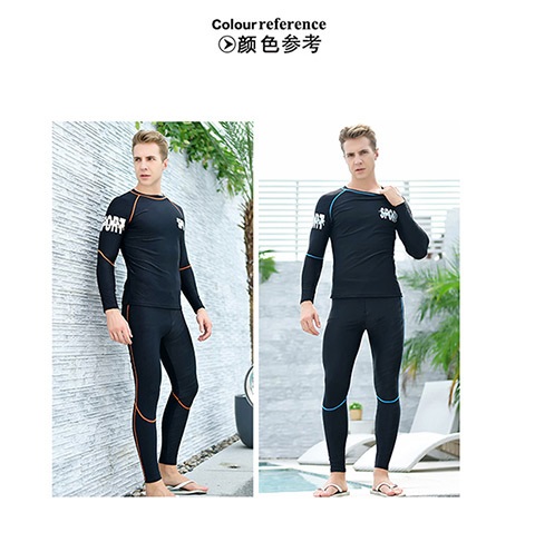 Bộ đồ lặn Senmanqi chia tách quần dài tay quần bơi chống nắng nhanh khô nam sứa phù hợp với ống thở - Nam bơi đầm quần bơi nam hàng nào tốt