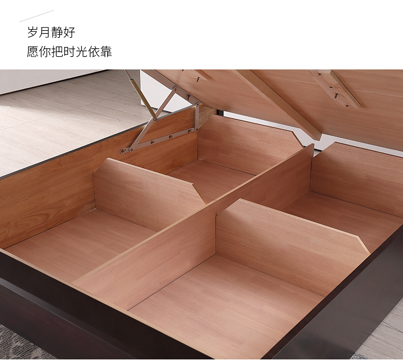 Kiểu Mỹ giường gỗ ánh sáng sau khi đồ nội thất sang trọng mới của Trung Quốc hiện đại giường hôn nhân nhỏ gọn Oak Harbour Phòng ngủ chính 1,8 m - Giường giá giường gỗ xoan đào