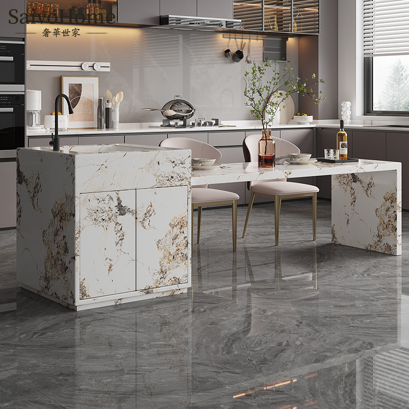 Light luxury tables tables scalable home multi-function open kitchen cuisine bar customization