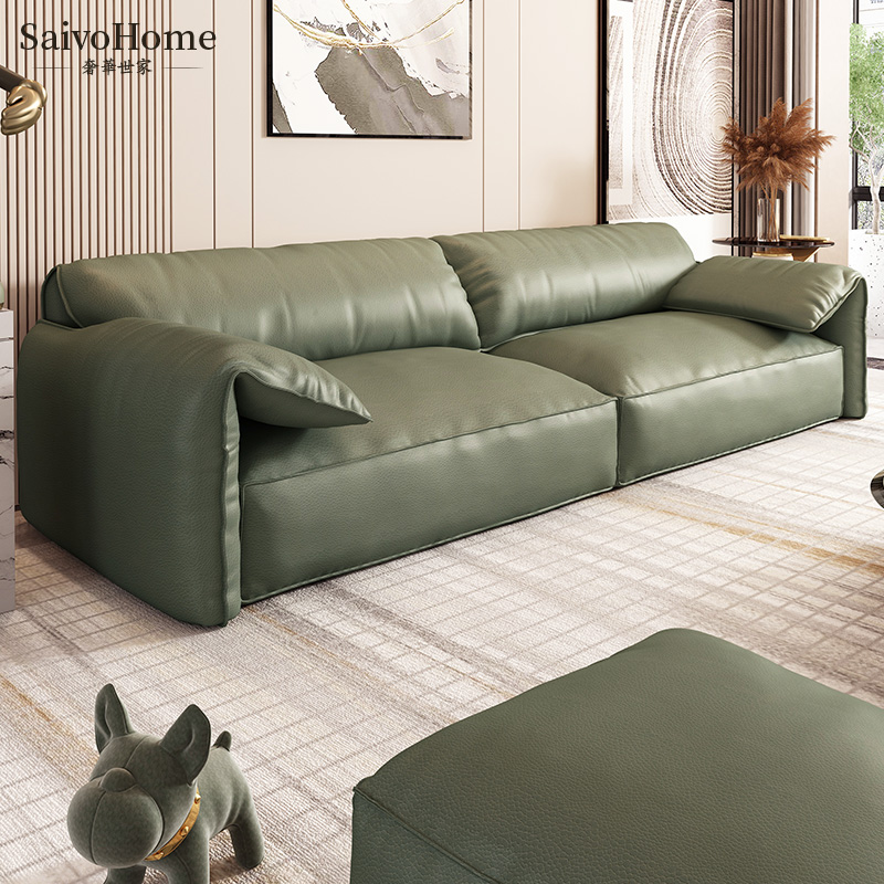 Luxurious family free of washing technology Bouteer sofa Living room Small family style Fancy Light Lavish Down Trio Position Straight Sofa