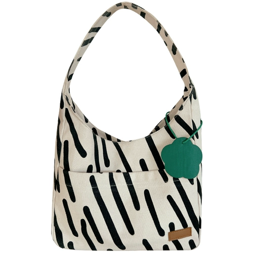 Зебра, брендовый шоппер для отдыха, универсальная вместительная и большая сумка на одно плечо