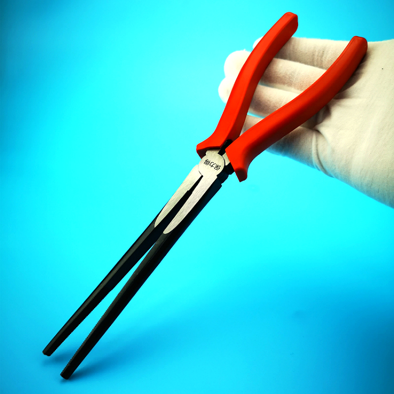 Elongated pointed pliers pointed pliers long nozzle clamping pliers stainless steel metal word bending pliers as word assist pliers