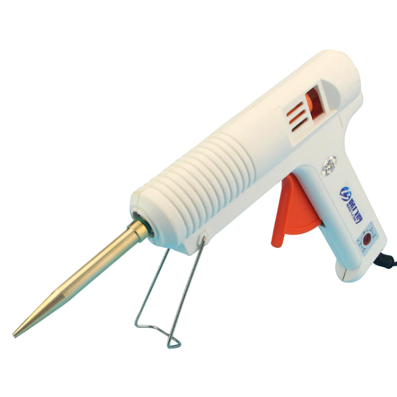 New high power thermoregulation rubber snatched advertisement luminous character lengthened tip-mouth hot melt adhesive gun long gun nozzle copper nozzle rubber stick