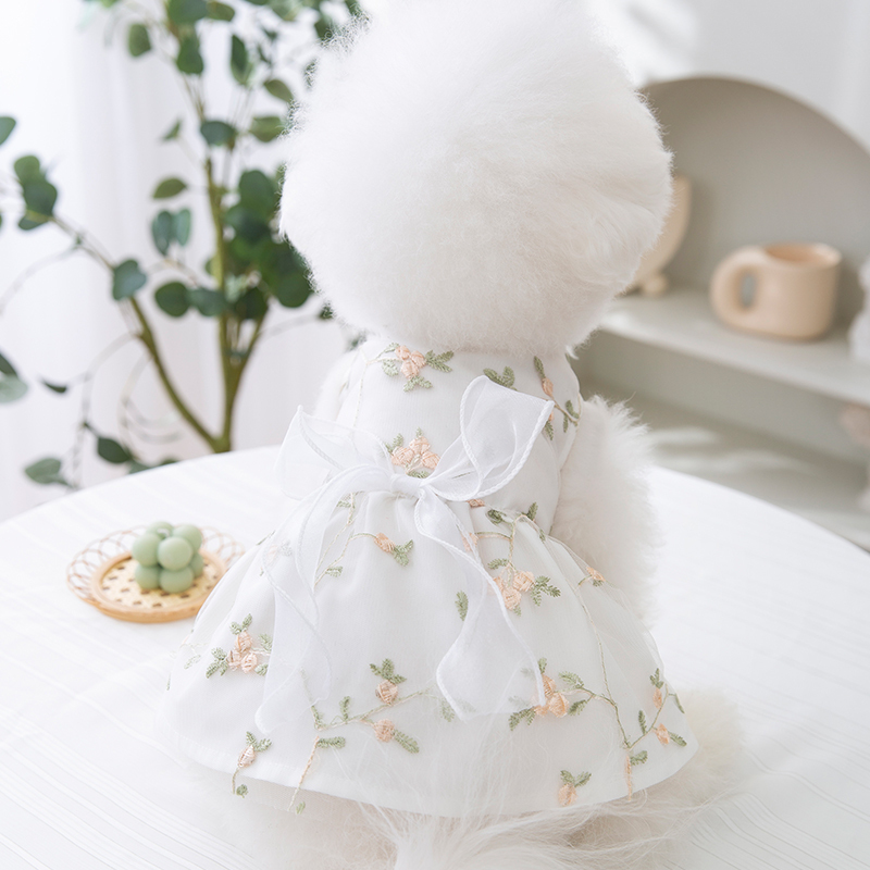 Summer Clothes for Small Dogs, Pet Teddy, Yorkshire Terrier, Small Puppy Princess Dress, Thin Summer Style for Bichon and Cats