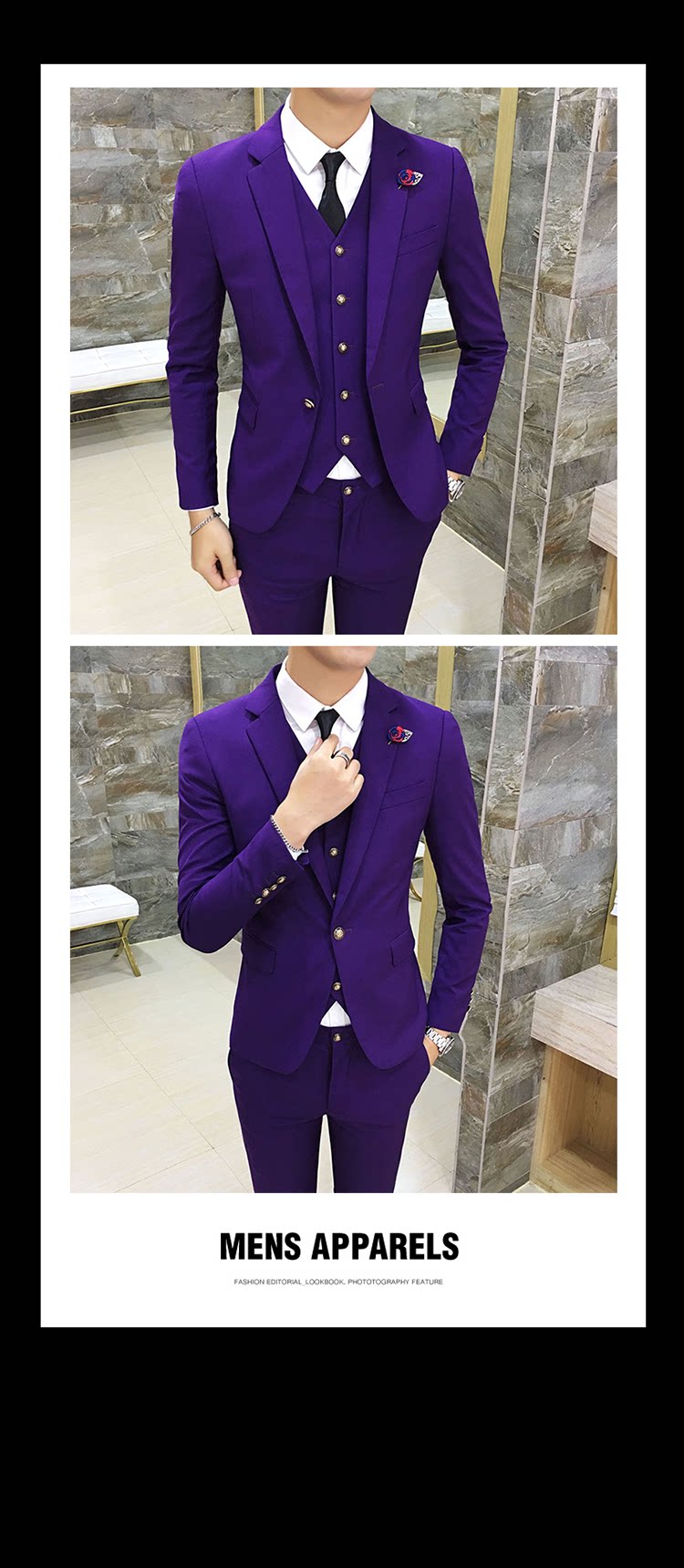 Costume homme en coton pour automne - Ref 1554651 Image 13