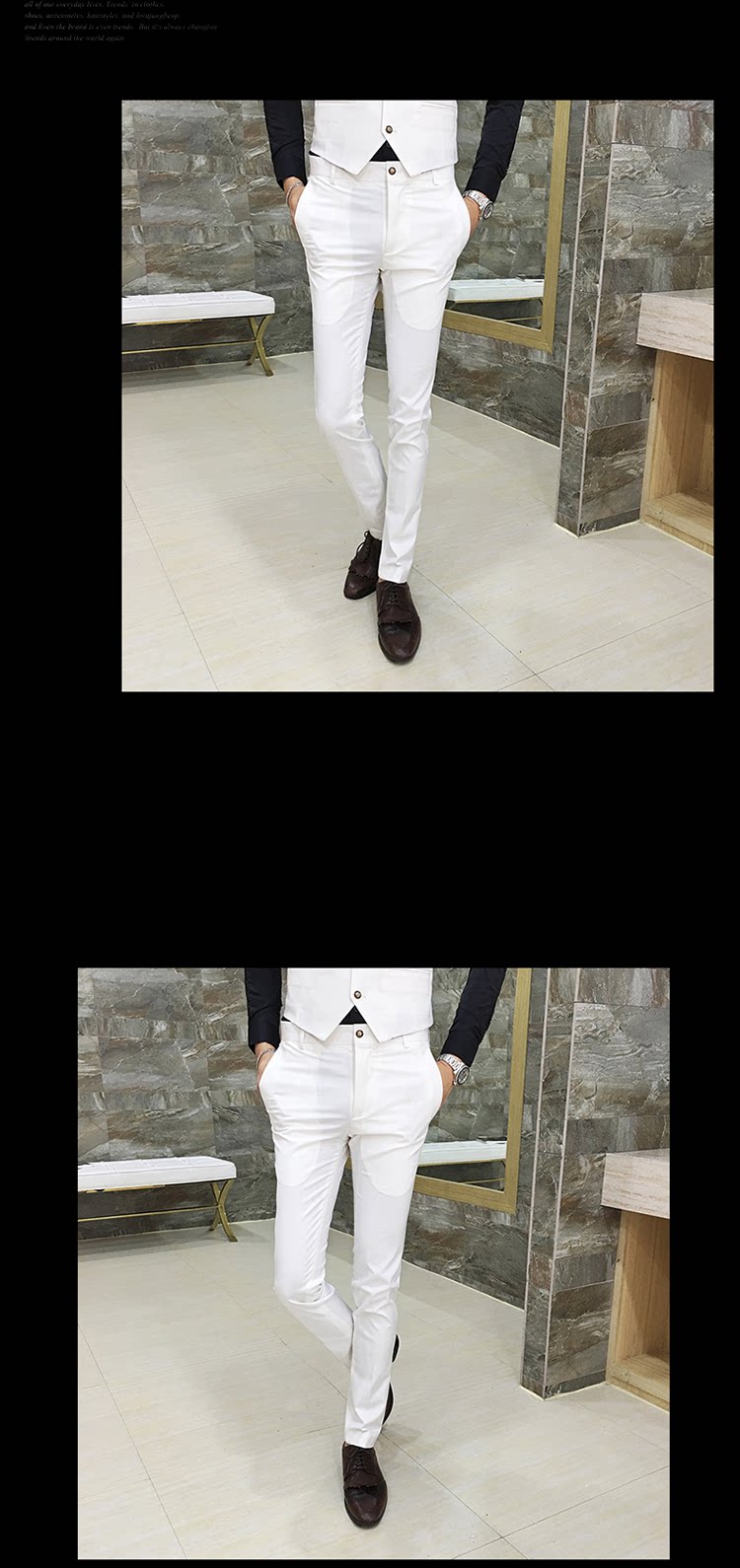 Costume homme en coton pour automne - Ref 1554651 Image 71