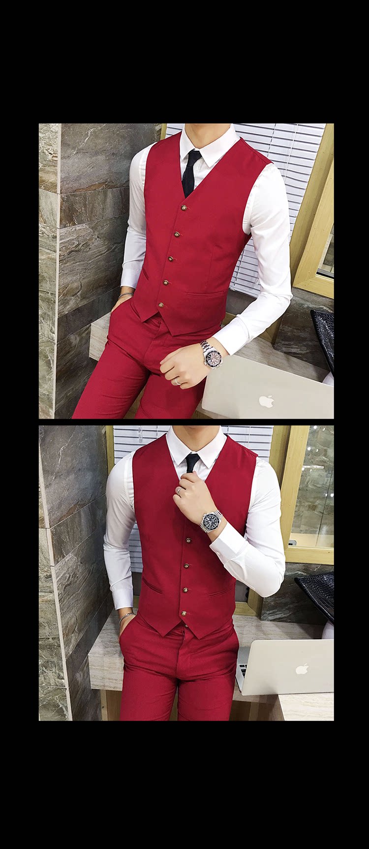 Costume homme en coton pour automne - Ref 1554651 Image 44