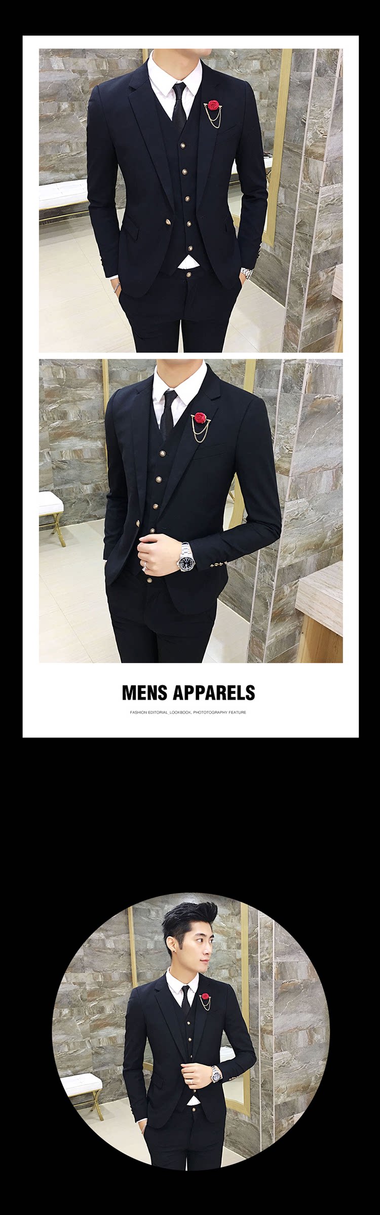 Costume homme en coton pour automne - Ref 1554651 Image 27