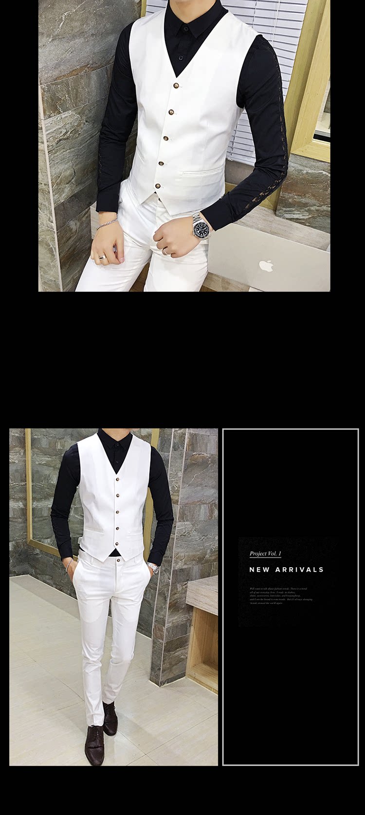 Costume homme en coton pour automne - Ref 1554651 Image 49