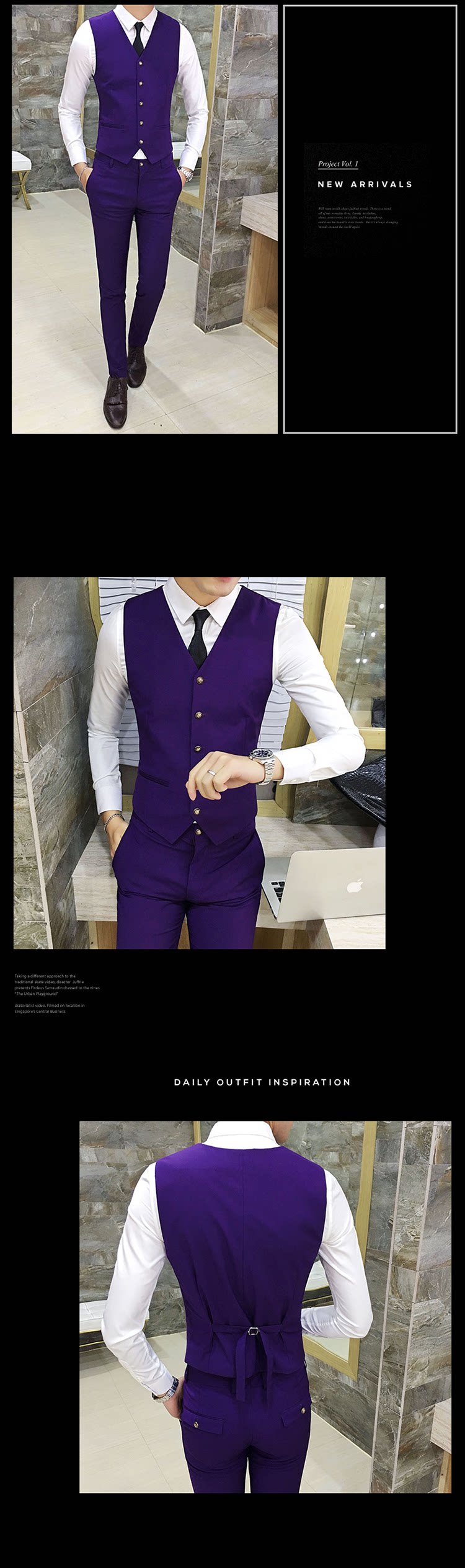 Costume homme en coton pour automne - Ref 1554651 Image 41