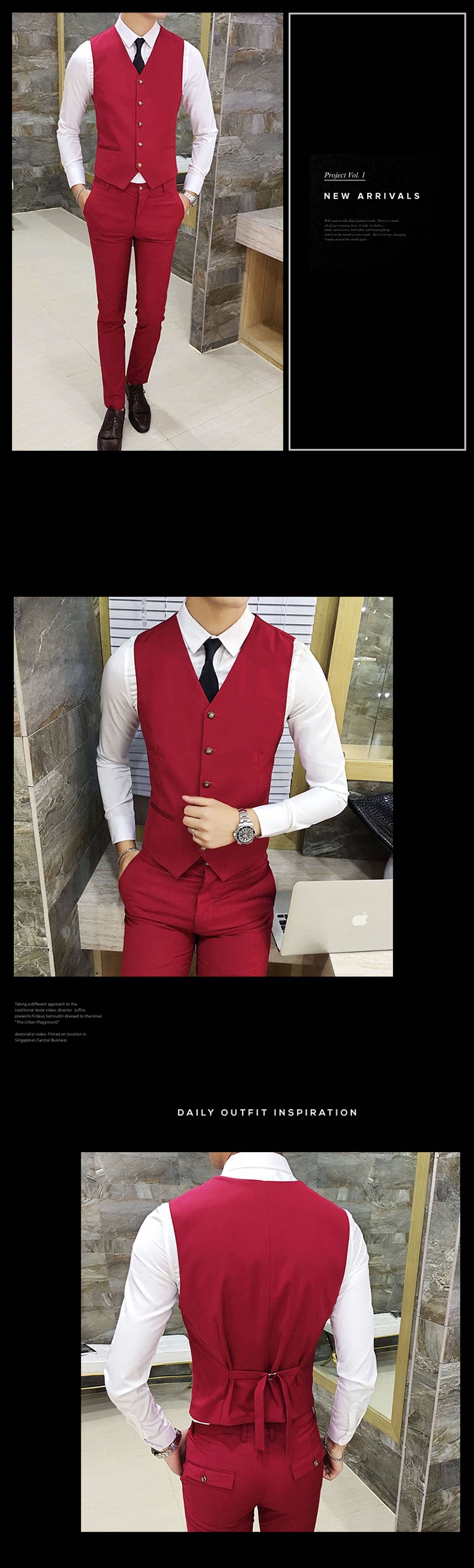 Costume homme en coton pour automne - Ref 1554651 Image 45