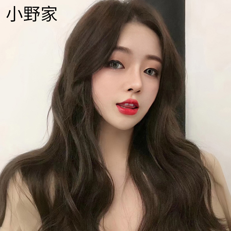 Small wild home wig female long hair lace large wavy roll long curly hair, split eight words and sea full headgear