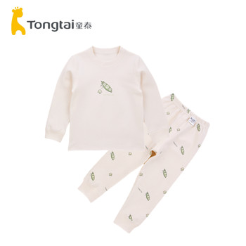 Tongtai autumn and winter boys and girls baby stretch comfortable cotton underwear set children's bottoming autumn clothes pajamas home clothing