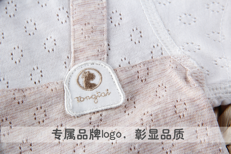 Tong Tai Kai Kai mở áo khoác jumpsuit trẻ sơ sinh chàng trai và cô gái bé mùa hè ngắn tay romper cotton nửa tay áo robe bodysuit cotton cho bé