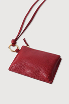 Spot litchi pattern niche design fashionable versatile casual retro red halterneck card bag accessories accessories womens bag