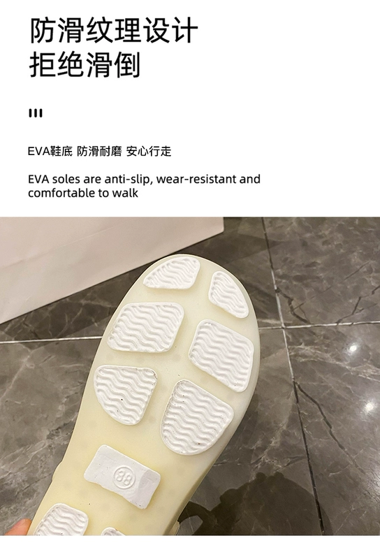 Jelly Crocs Nữ 2024 Mùa Hè Mới Áo Khoác Ngoài Y Tá Dép Đế Mềm Chống Trơn Trượt Phòng Điều Hành Ngón Chân Dép