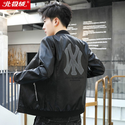 北极绒真皮皮衣男士海宁夹克外套帅气机车服