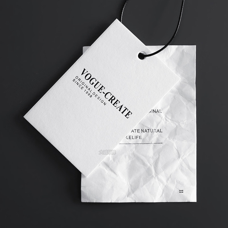 Clothing store tag tag without breaking paper high-end spot tag tag logo label clothes tag custom